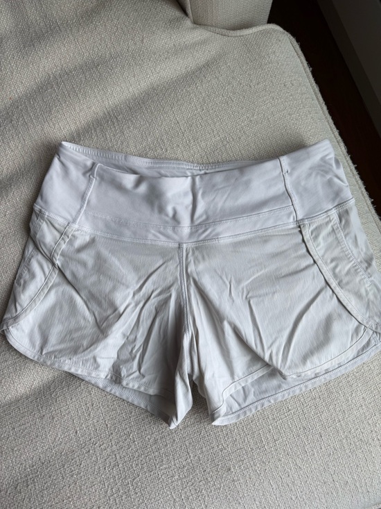 lululemon athletica Pants - lululemon athletica White Athletic Shorts with Wide Waistband